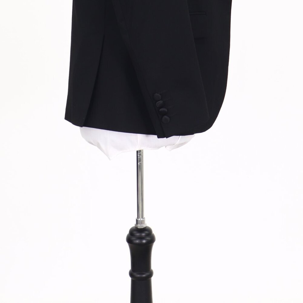 J. Ferrar 36S Black Solid 1-Button Sport Coat Blazer Jacket T125 - Picture 6 of 11